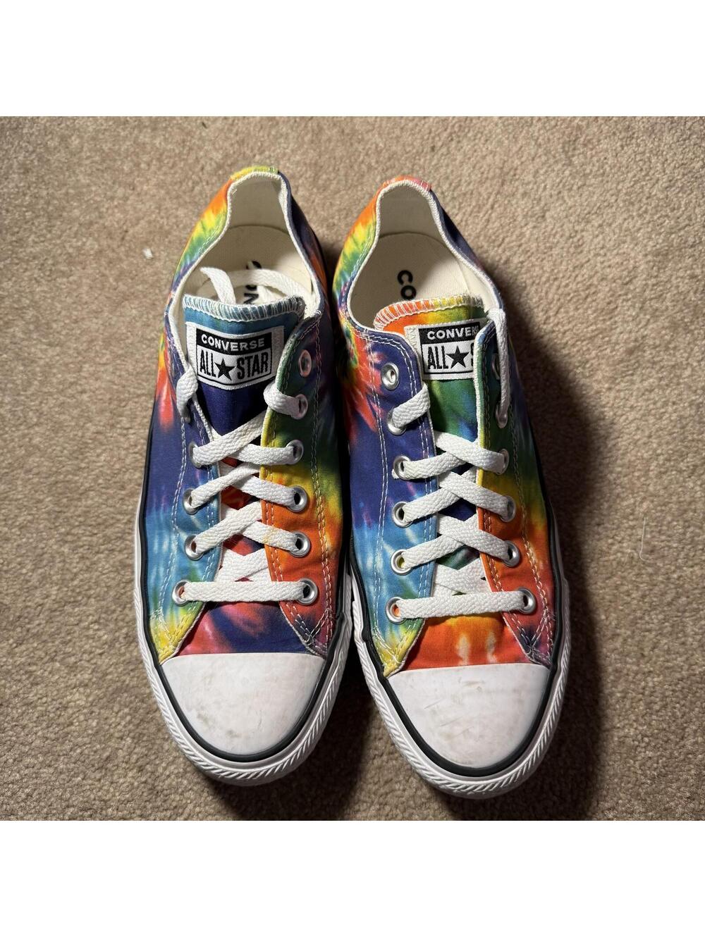Converse All Star Low Top Tie-Dye Rainbow Canvas Sneakers